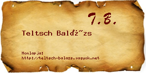 Teltsch Balázs névjegykártya